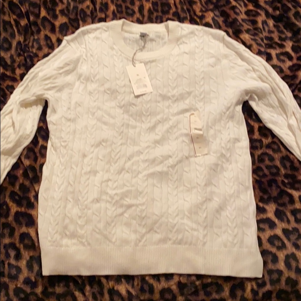White sweater shirt
